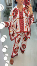 Ophelia Abstract Print Loose Fit Co-Ord Set