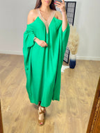 Knowles Cold Shoulder Batwing Kaftan Dress