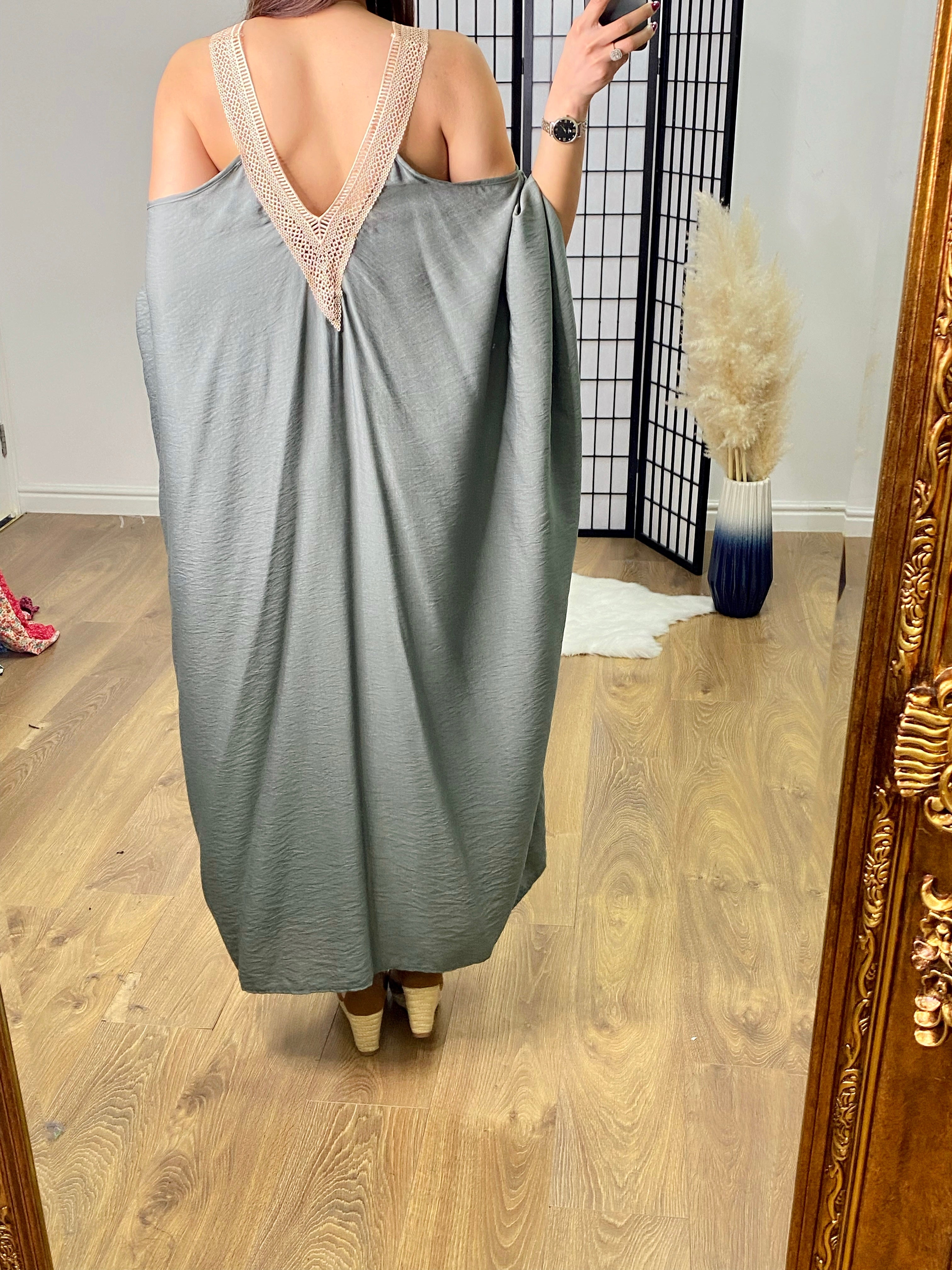 Knowles Cold Shoulder Batwing Kaftan Dress