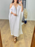 Knowles Cold Shoulder Batwing Kaftan Dress
