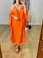 Knowles Cold Shoulder Batwing Kaftan Dress