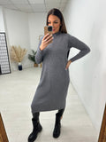 Evelina Plain Ribbed 2 Piece Dress Co-Ord Set