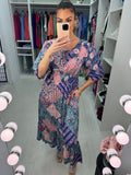 Gemima Paisley Print Frill Hem Dress