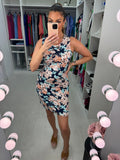 Bowers Navy Floral Print Shift Dress