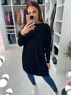 Ottie Plain Button Back Jumper Dress
