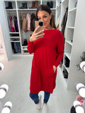 Ottie Plain Button Back Jumper Dress