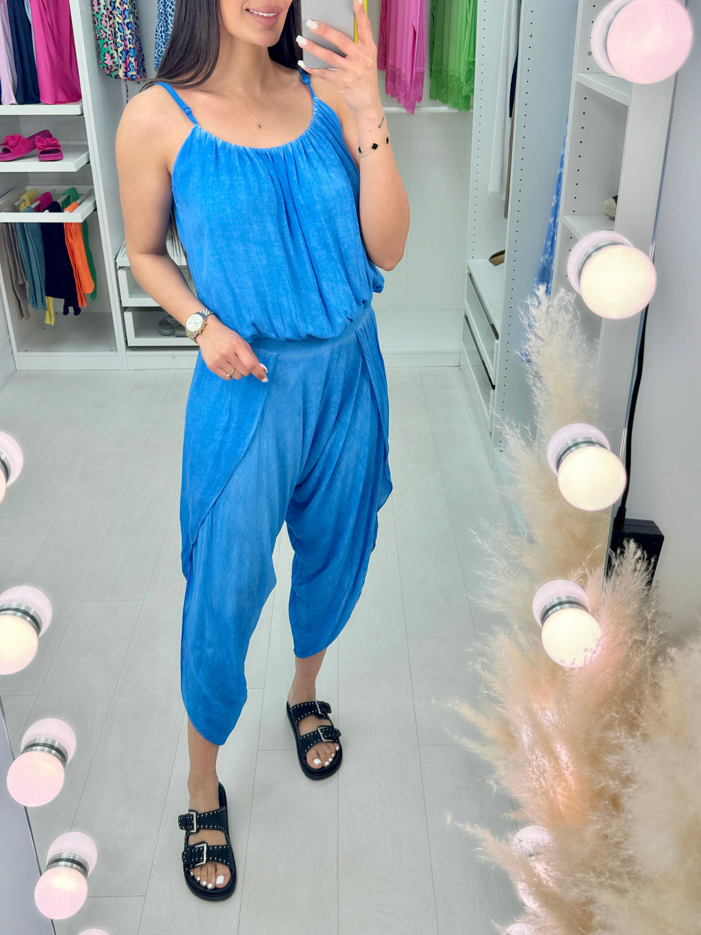 Trula Pleat Detail Loose Fit Jumpsuit