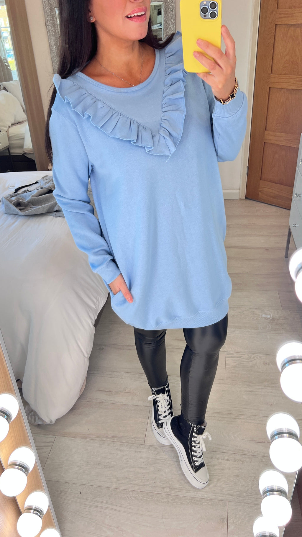 Atlanta Frill Front Longline Sweatshirt