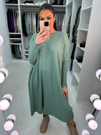 Alina Plain Maxi Knit Dress