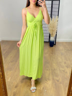 Nerja Cross Front Drawstring Maxi Dress