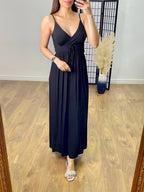 Nerja Cross Front Drawstring Maxi Dress
