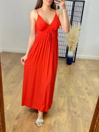 Nerja Cross Front Drawstring Maxi Dress