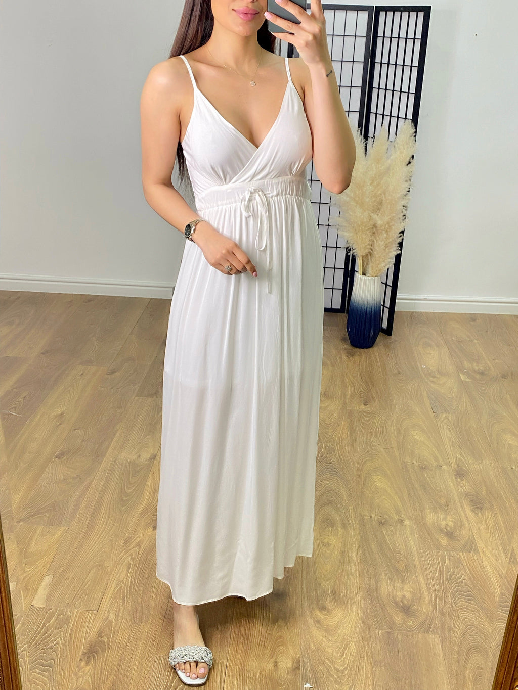 Nerja Cross Front Drawstring Maxi Dress