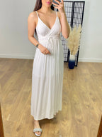 Nerja Cross Front Drawstring Maxi Dress