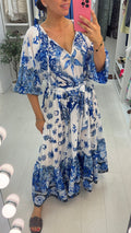 Zarine Embellished Loose Fit Belted Dress