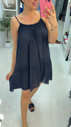 Kelce Striped Loose Fit Midi Dress