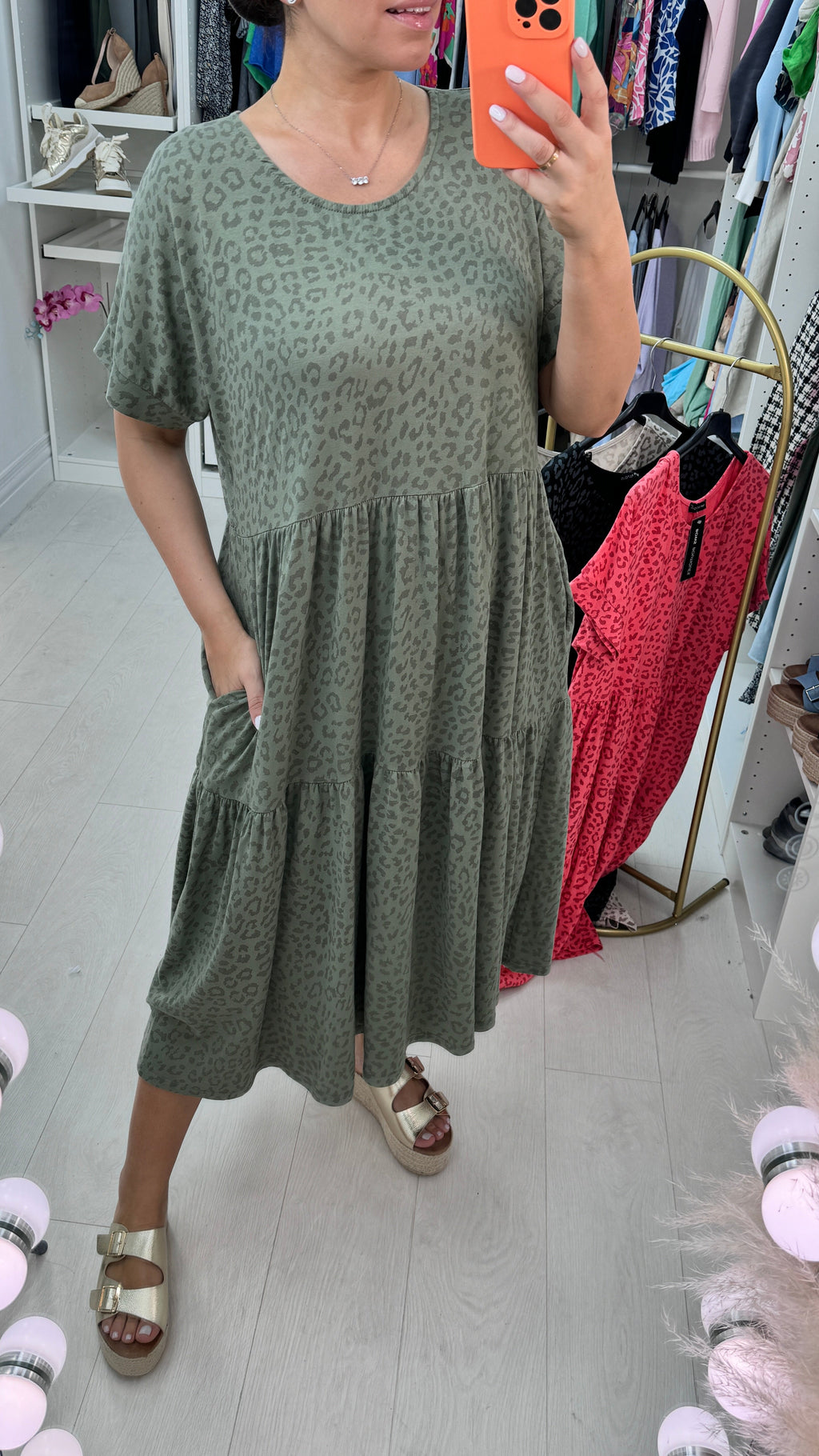 Neptune Leopard Print Smock Dress
