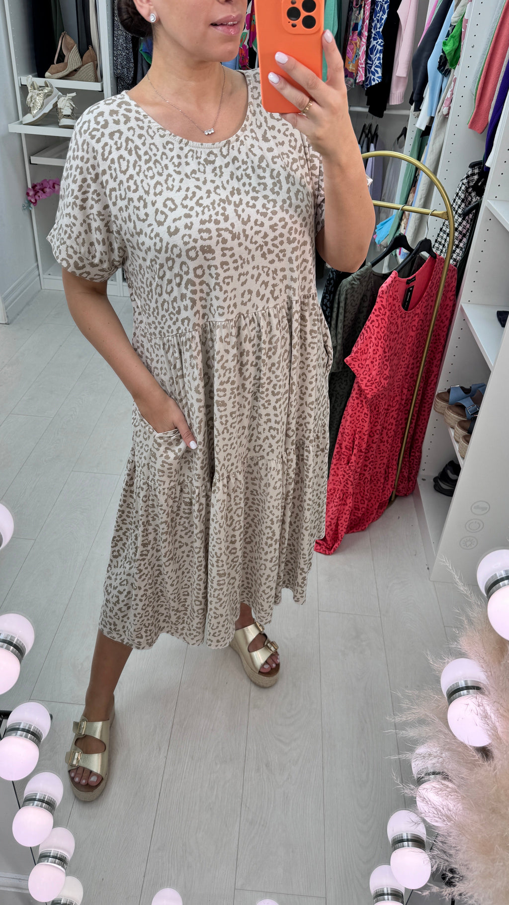Neptune Leopard Print Smock Dress