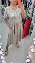 Neptune Leopard Print Smock Dress