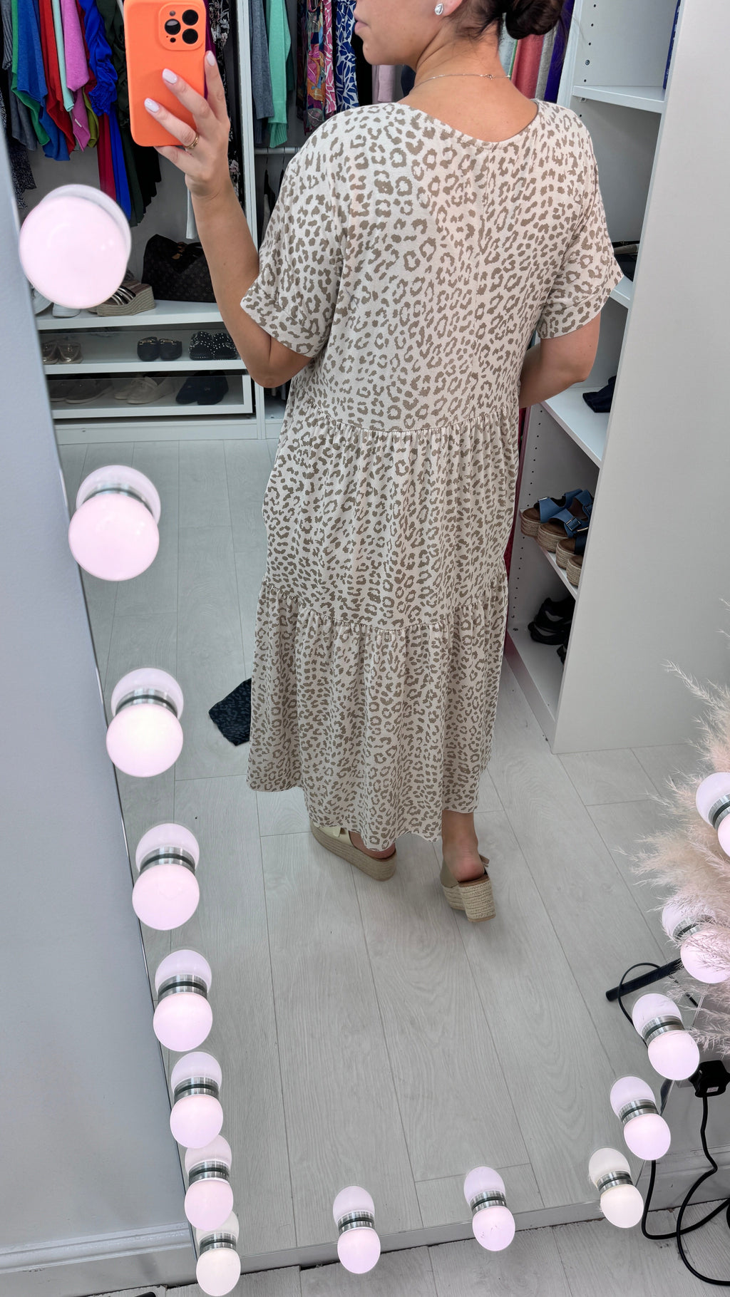 Neptune Leopard Print Smock Dress