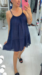Kelce Striped Loose Fit Midi Dress