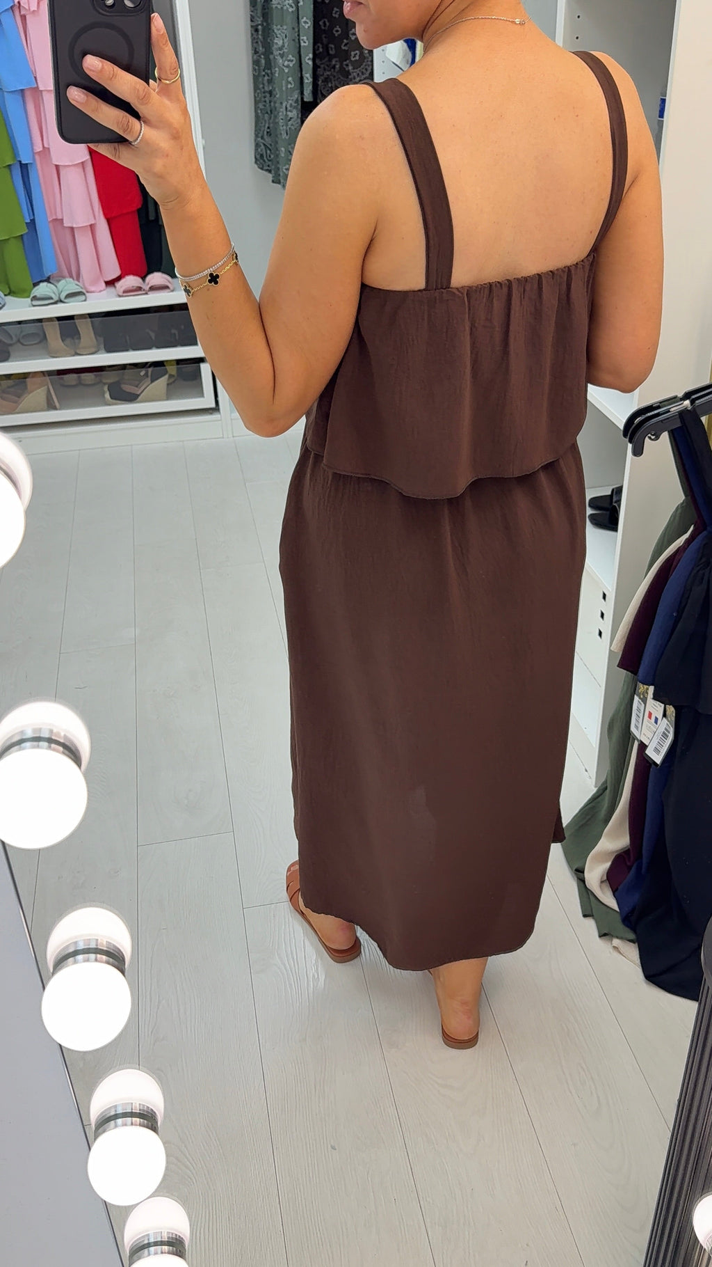 Janiyah Plain Loose Fit Strappy Dress