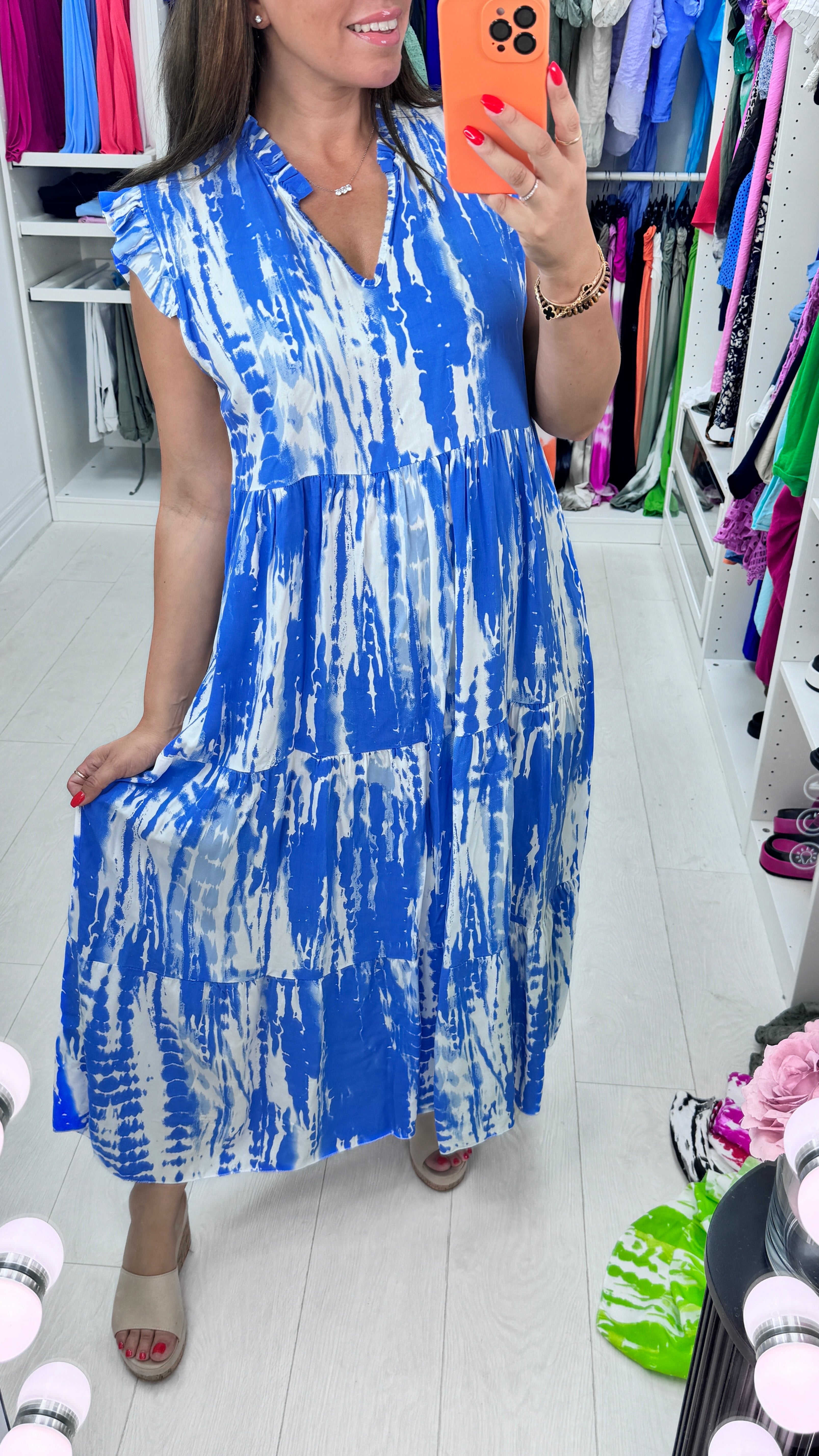 Twinkle Abstract Smock Maxi Dress