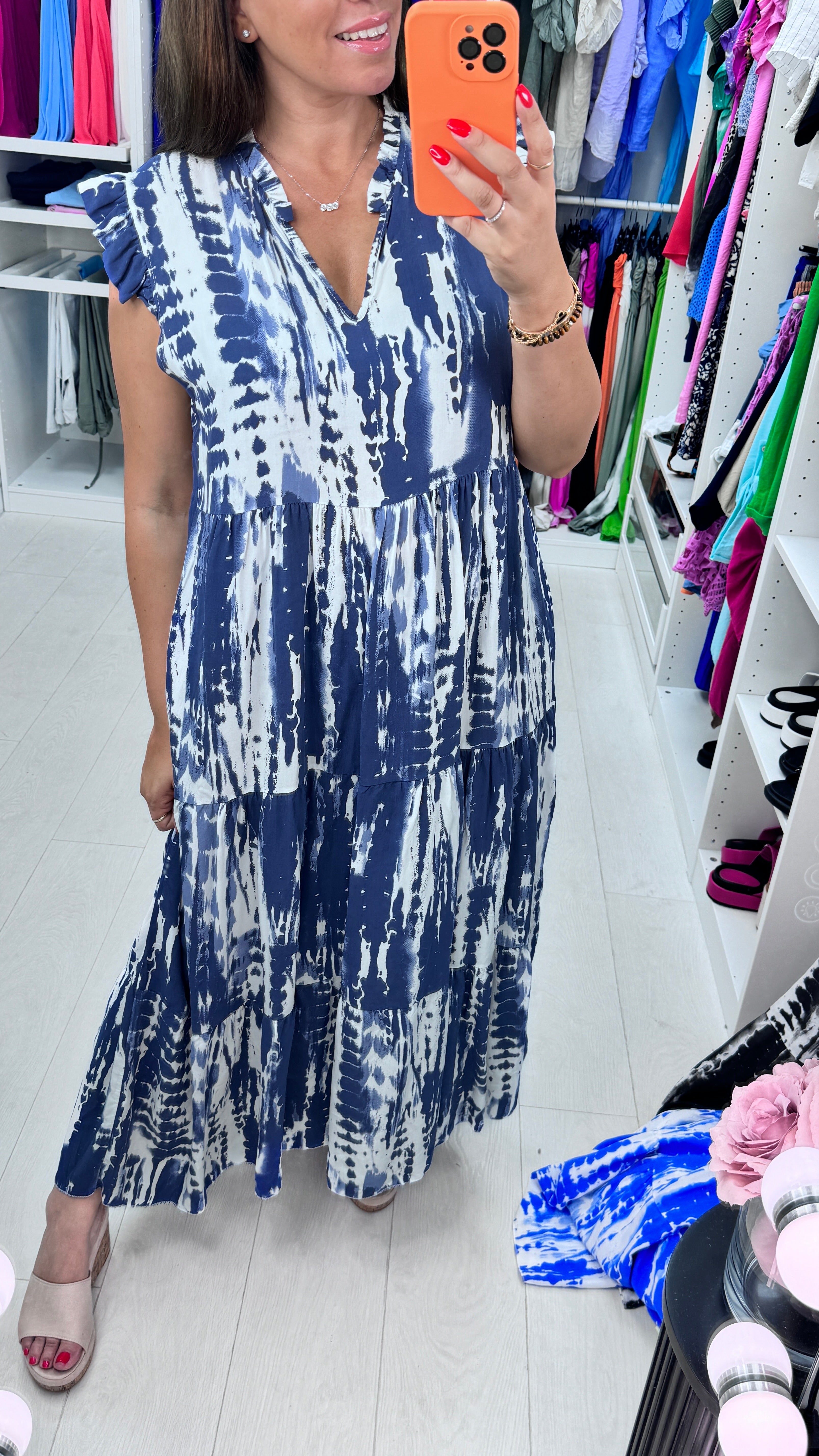 Twinkle Abstract Smock Maxi Dress