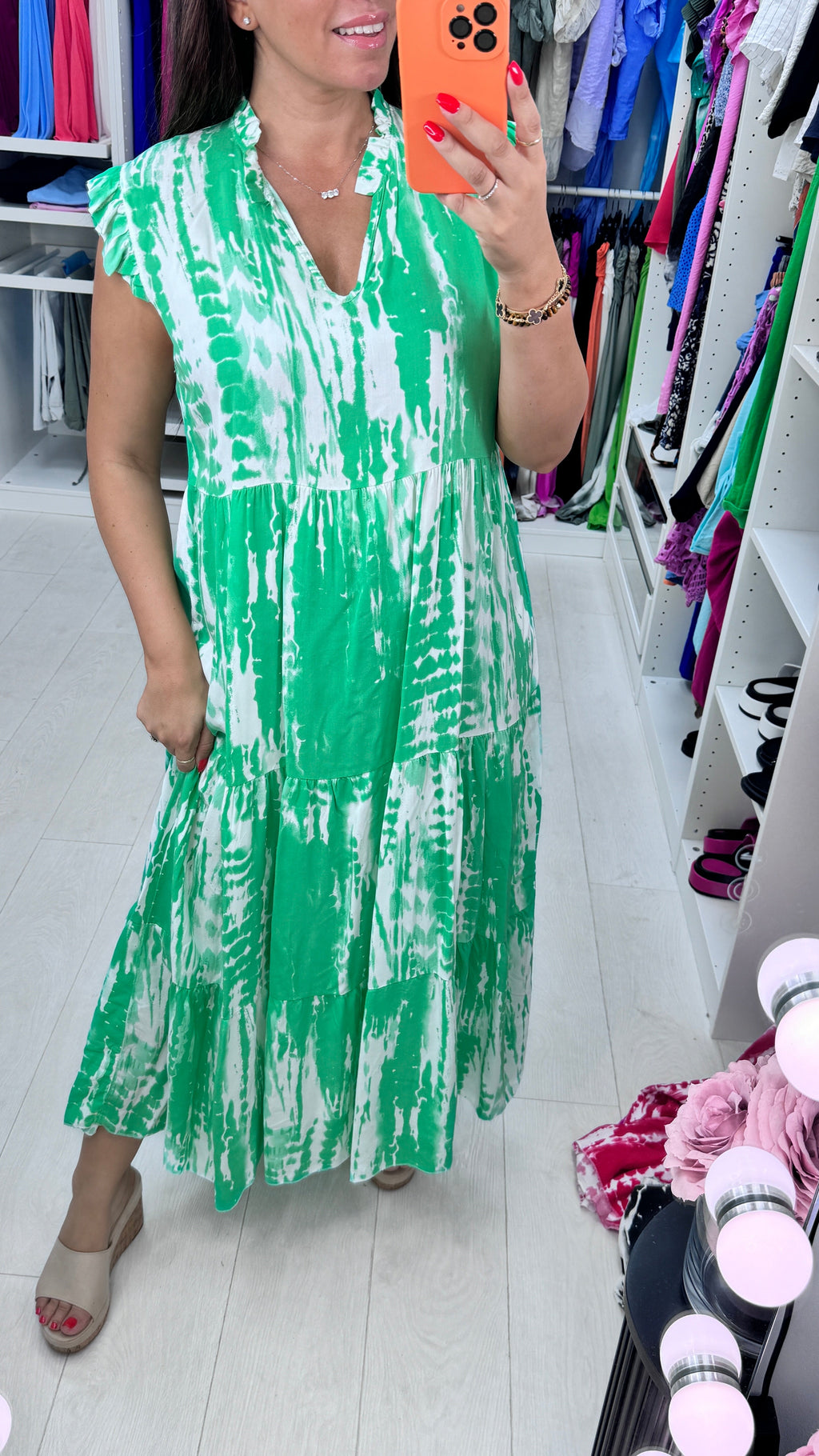 Twinkle Abstract Smock Maxi Dress