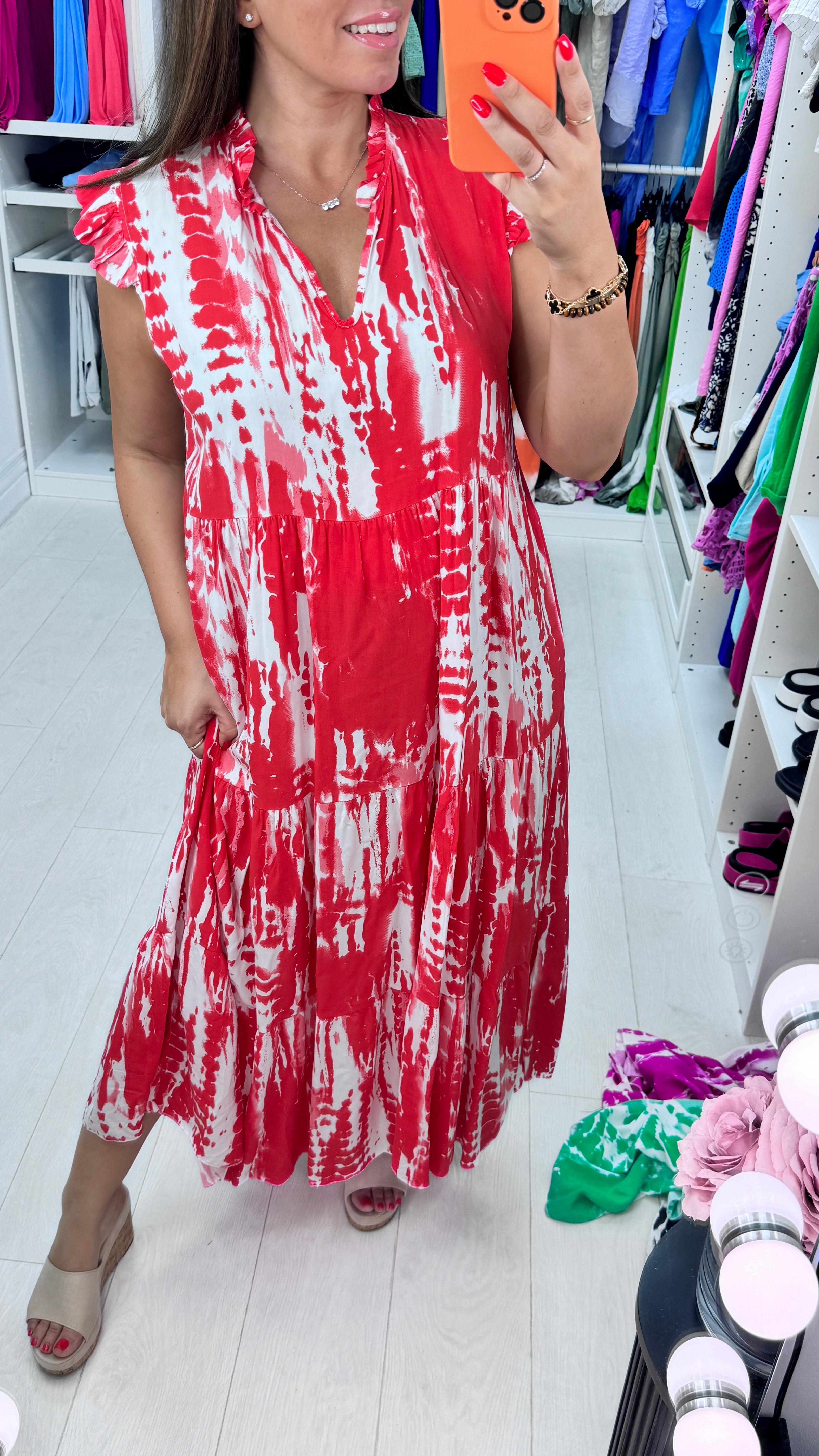 Twinkle Abstract Smock Maxi Dress