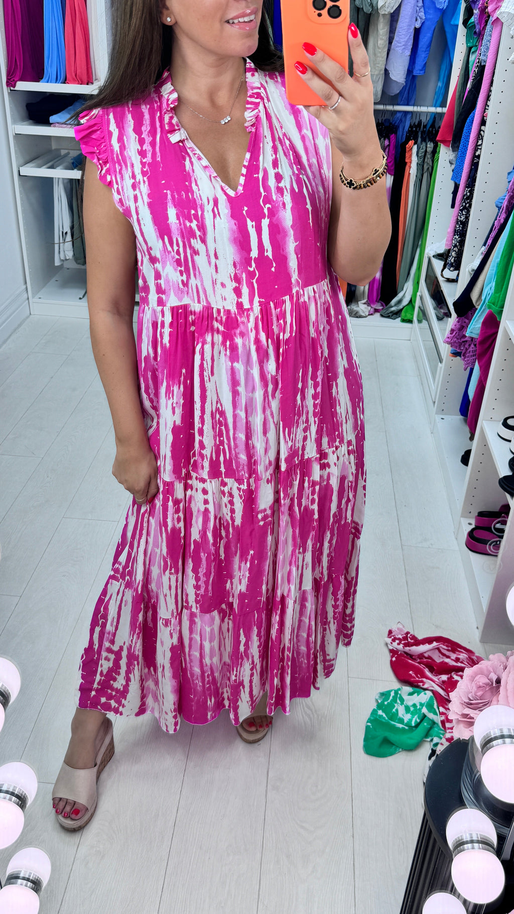 Twinkle Abstract Smock Maxi Dress