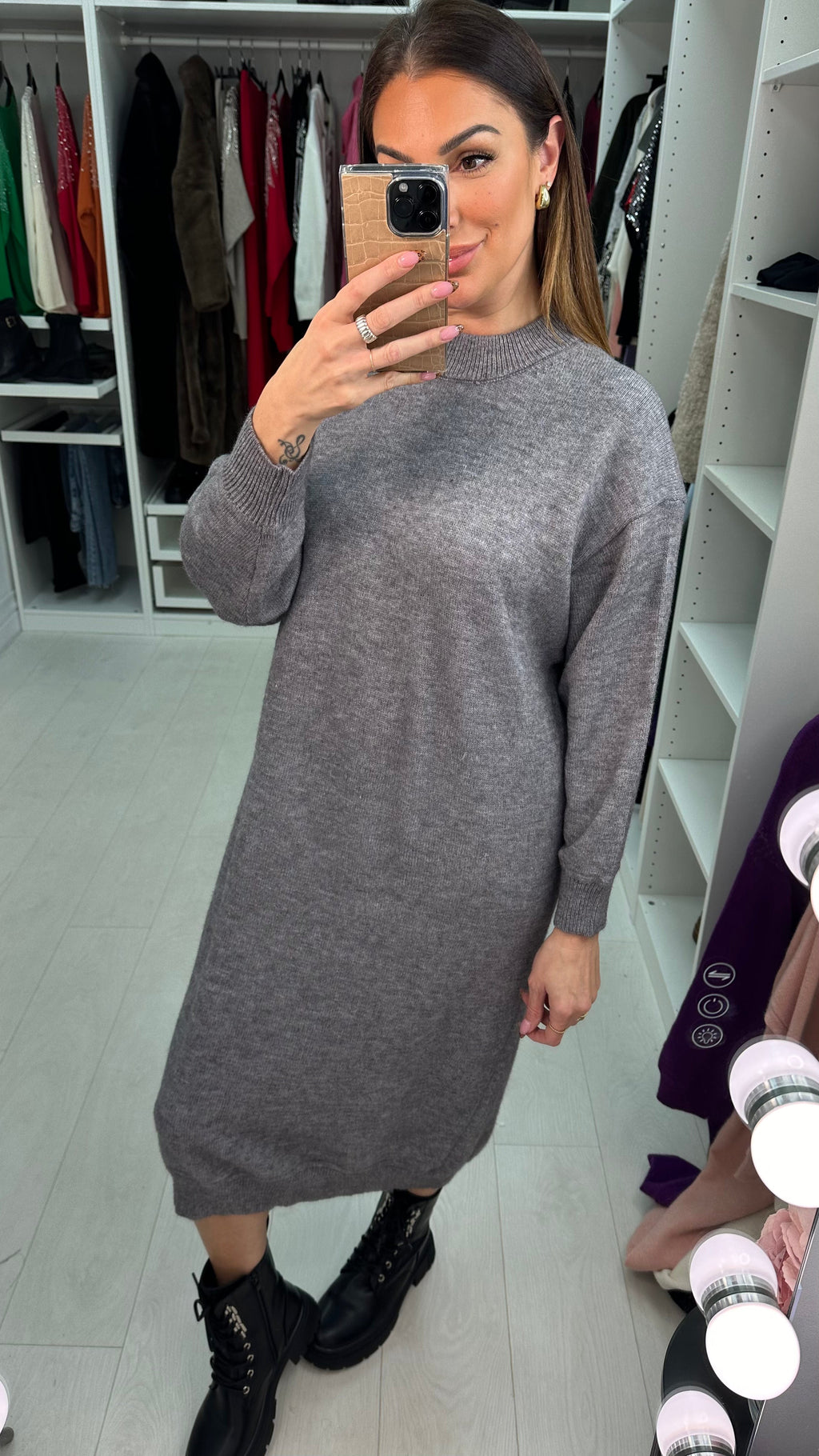 Giovanna Knitted Midi Jumper Dress