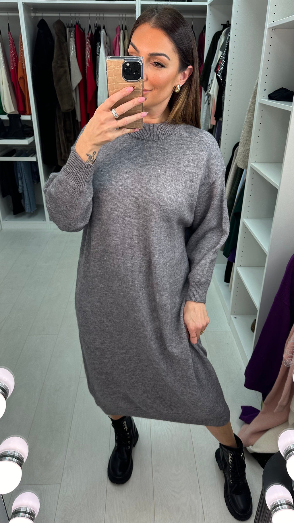Giovanna Knitted Midi Jumper Dress