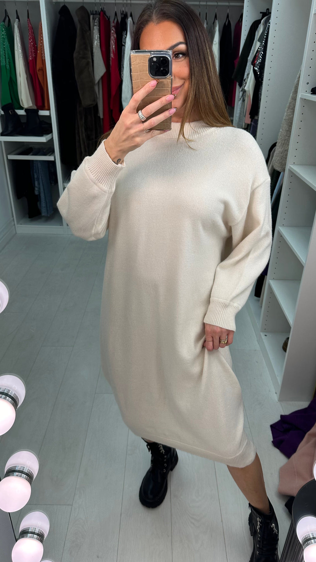 Giovanna Knitted Midi Jumper Dress