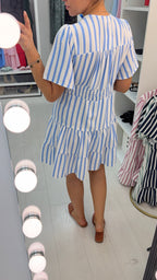 Loxley V Neck Striped Smock Dress