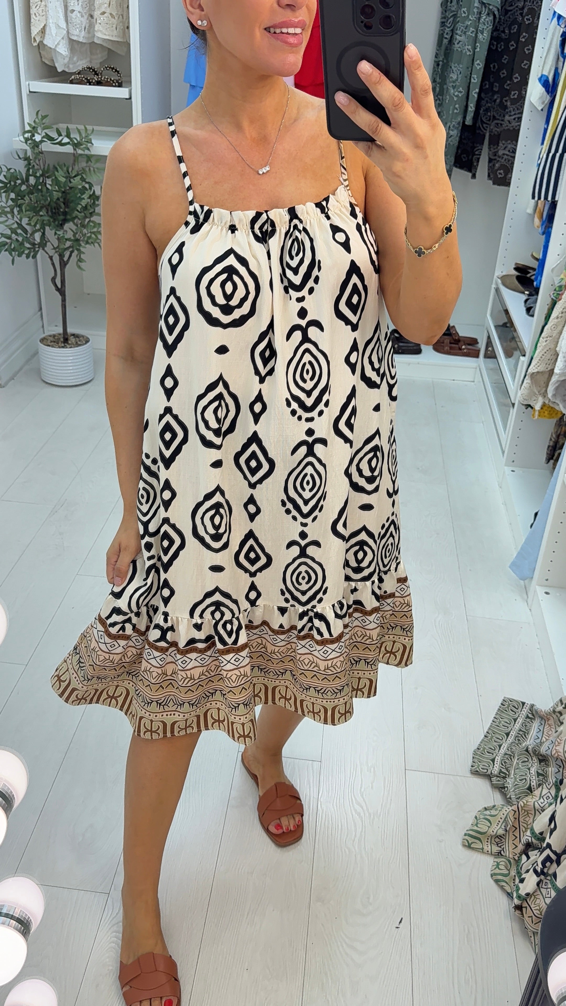 Minka Strappy Loose Fit Midi Dress