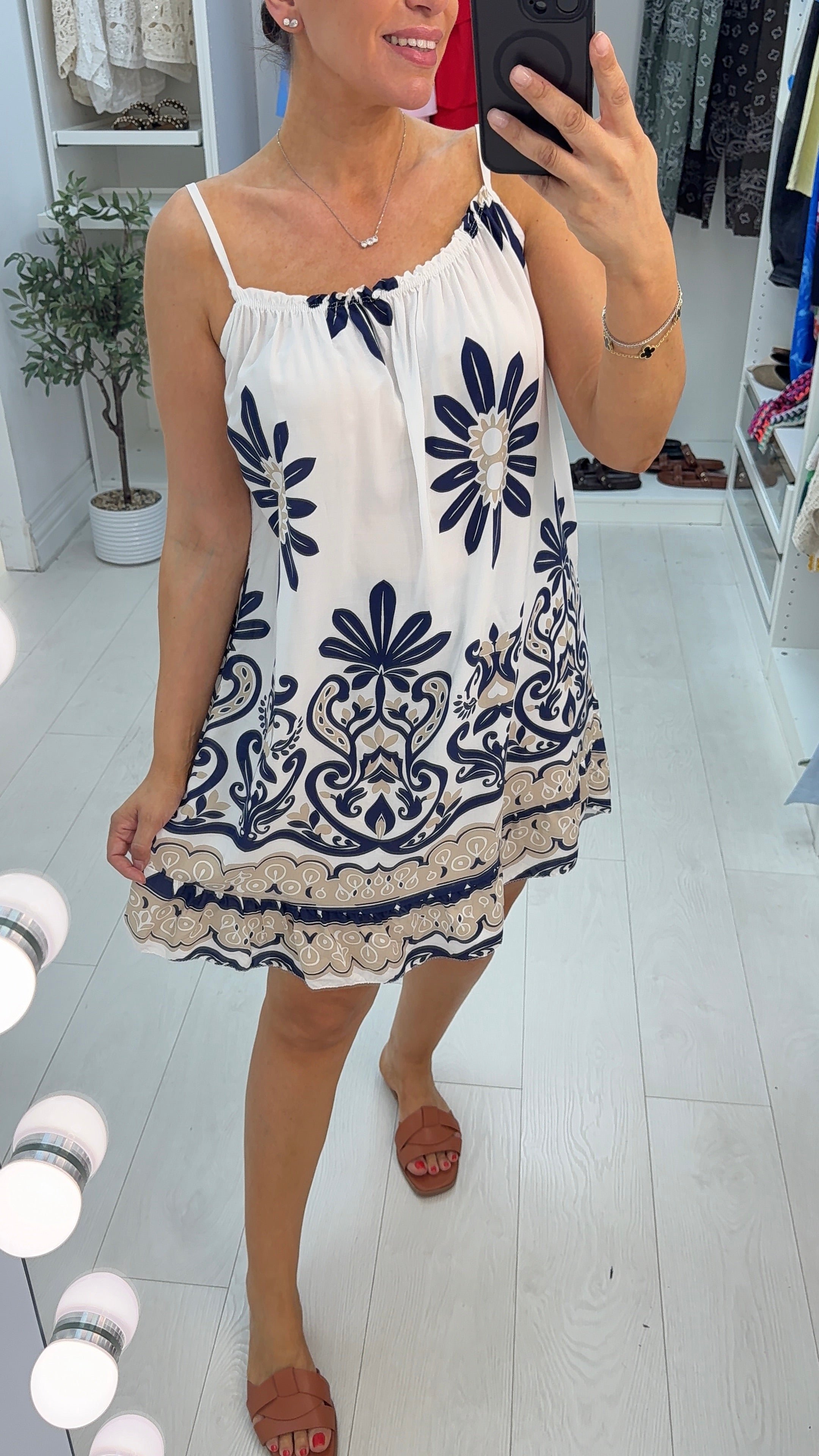 Oriane Strappy Loose Fit Midi Dress