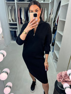 Ava Zip Front Jumper Dress