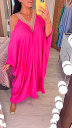 Knowles Cold Shoulder Batwing Kaftan Dress