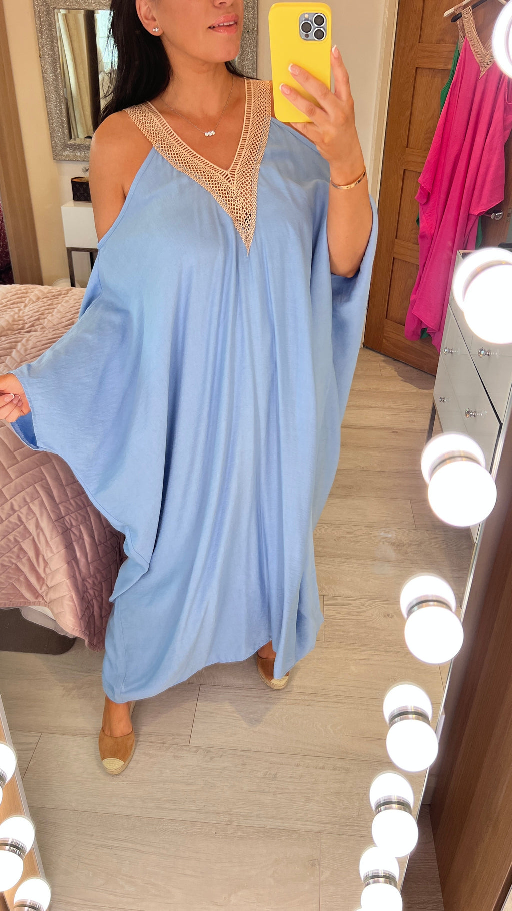 Knowles Cold Shoulder Batwing Kaftan Dress