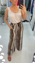 Yelena Striped Wide Leg Trousers