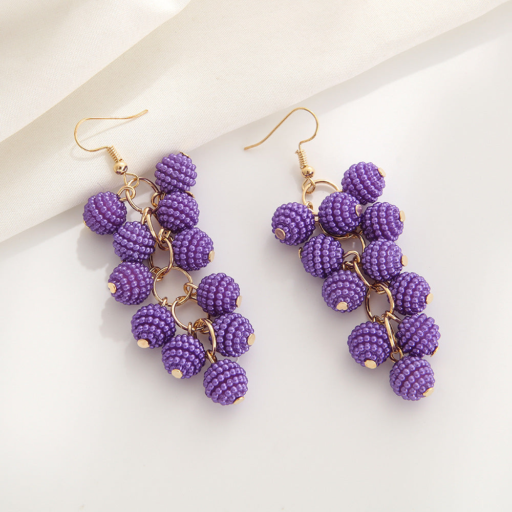 Bohemian Vintage Grape Earrings