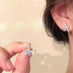 Starfish Sparkling Diamond Earrings
