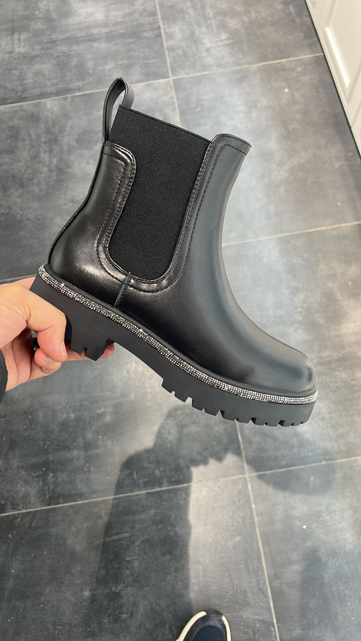 Lara Faux Fur Diamante Detail Boots