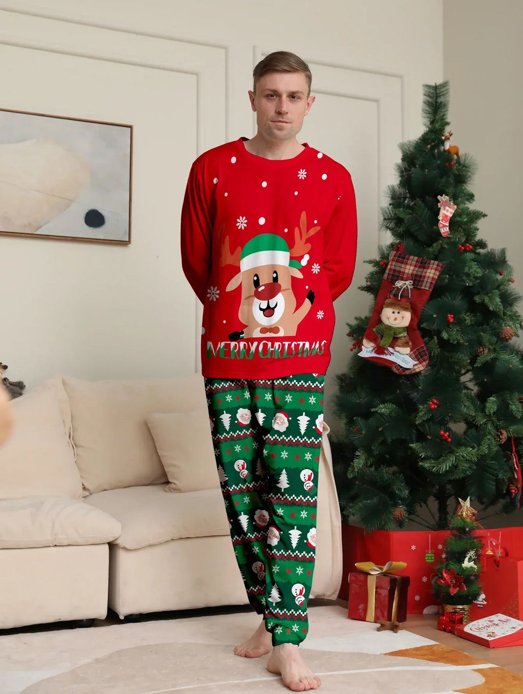 Cute Christmas Family Matching Pajamas Set