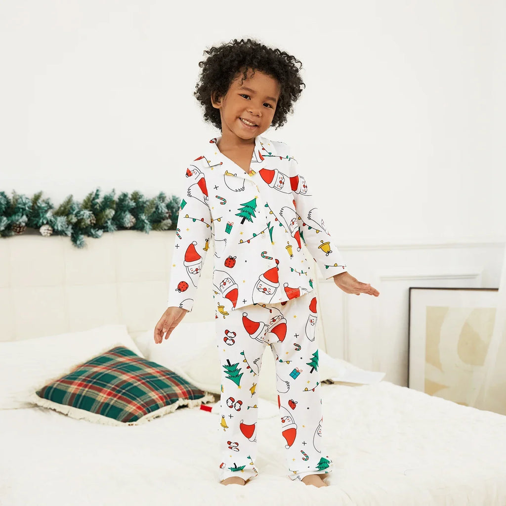 Christmas Theme Print Family Matching PJs