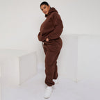 Plus Size Cozy Oversized Hoodie & Jogger Set Two-Piece Sweat Set