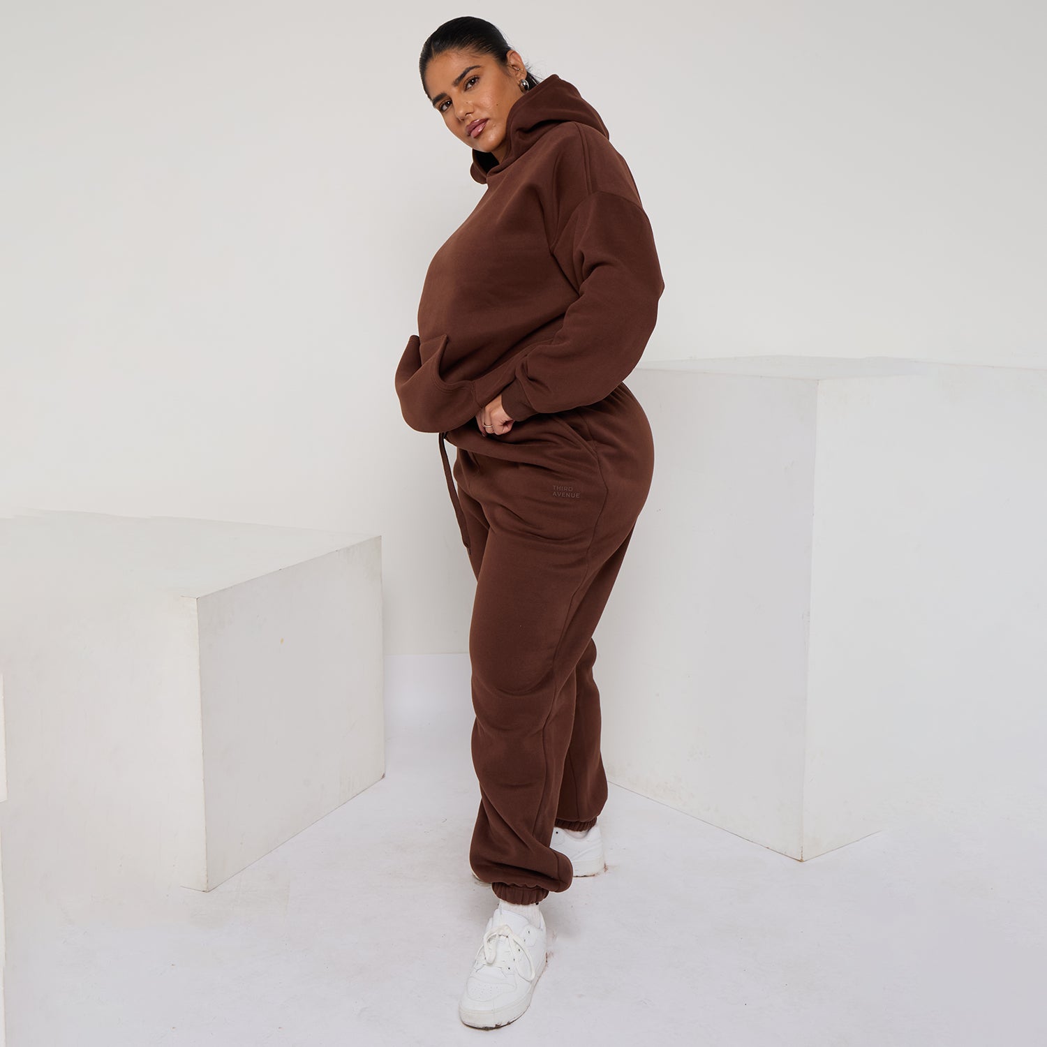 Plus Size Cozy Oversized Hoodie & Jogger Set Two-Piece Sweat Set