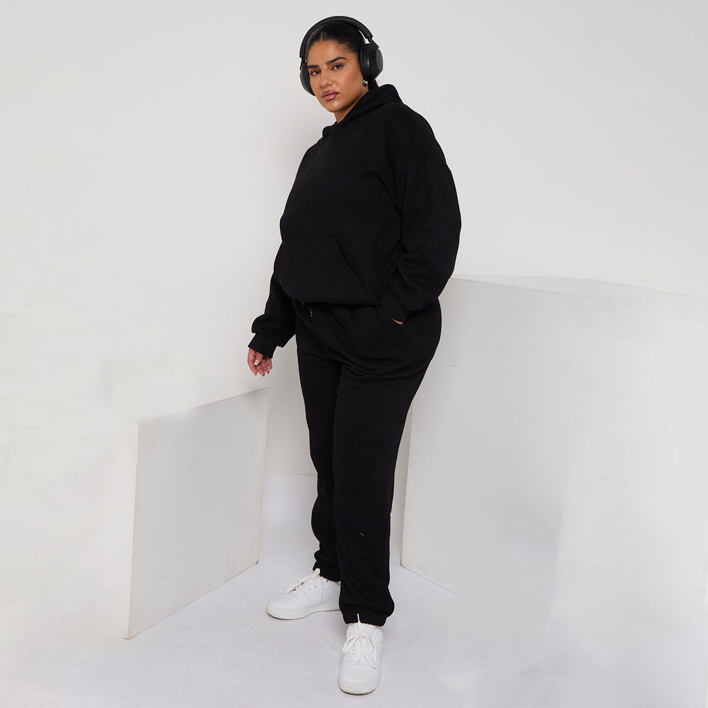 Plus Size Cozy Oversized Hoodie & Jogger Set Two-Piece Sweat Set