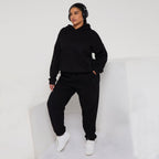 Plus Size Cozy Oversized Hoodie & Jogger Set Two-Piece Sweat Set
